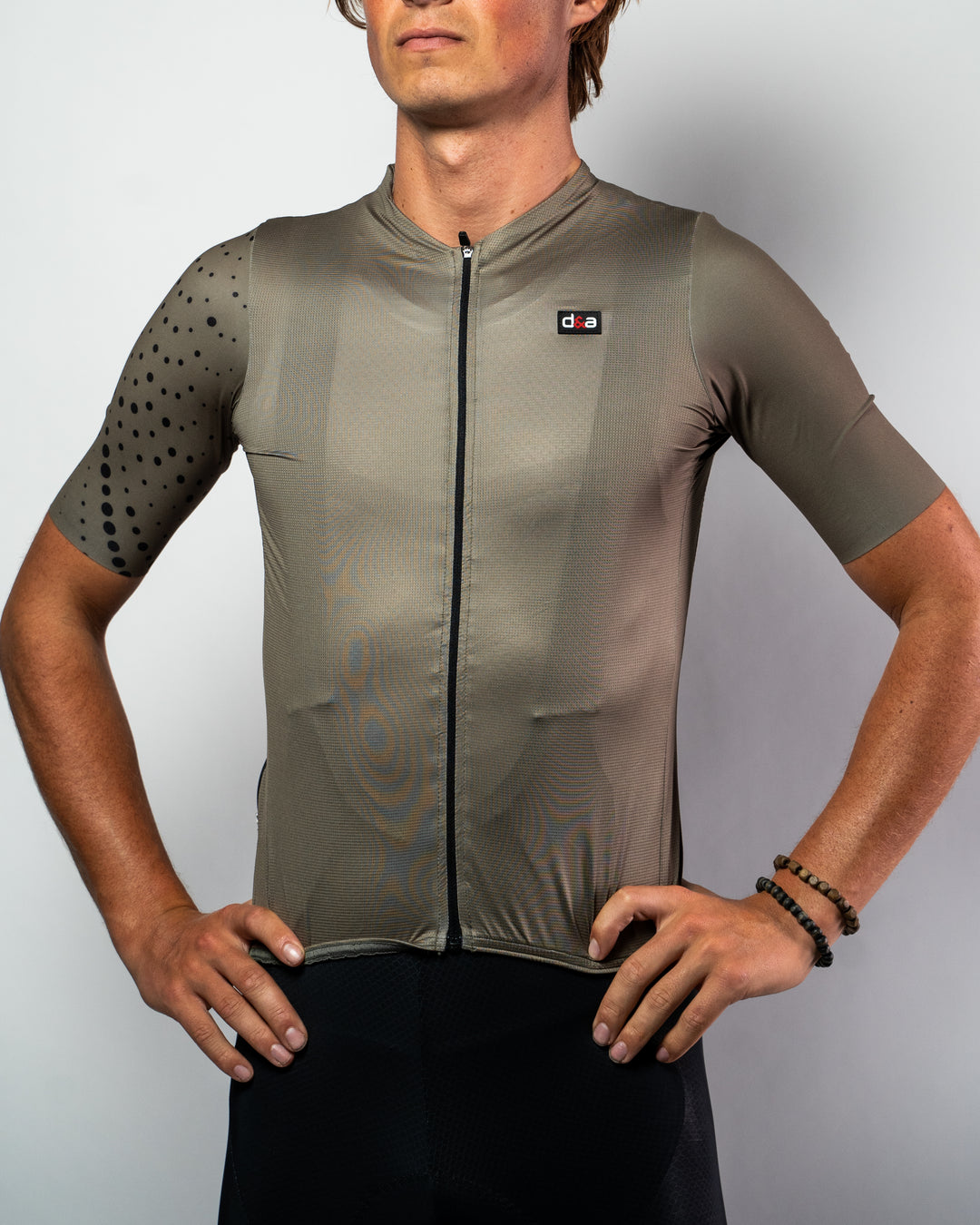 Cycling jersey Race - Olive green